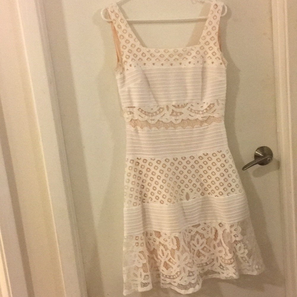 White lace dress.